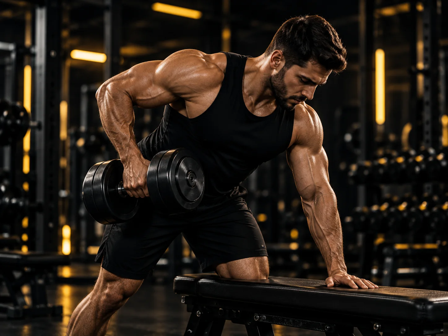 Man doing strength training